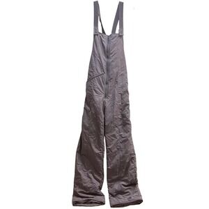 Obermeyer Randy TALL Mens Large Gray Insulated Ski Bibs Snowboard Overalls VTG